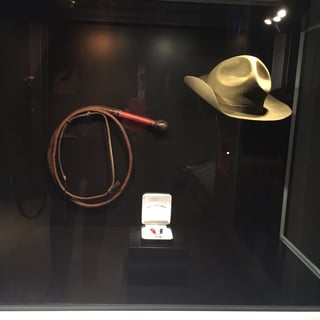 Indiana Jones' hat and whip