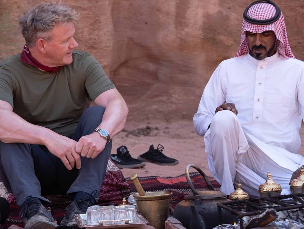 Ramsay with a Bedouin, photo credit: https://shorturl.at/t53Ca